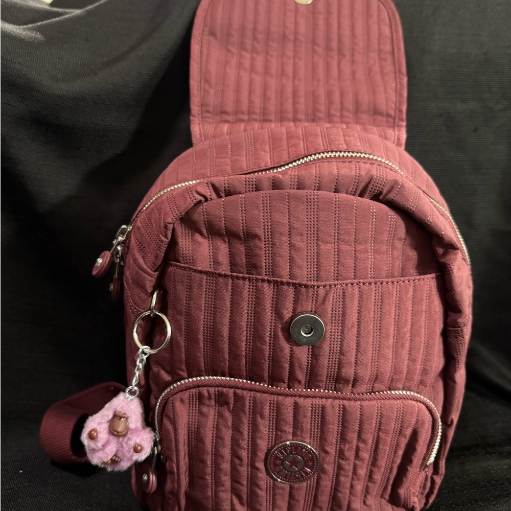 Mint Condition Kipling Maroon Backpack - image 5